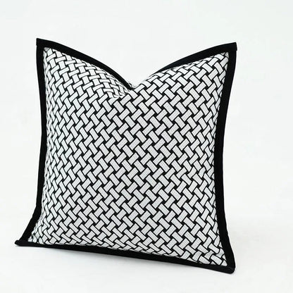 Plush Soft Reversible Geometric Cushion Cover