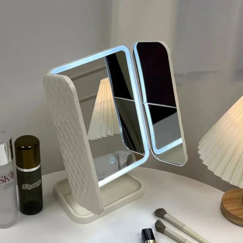 Compact Travel Makeup Mirror with LED Light - Halri