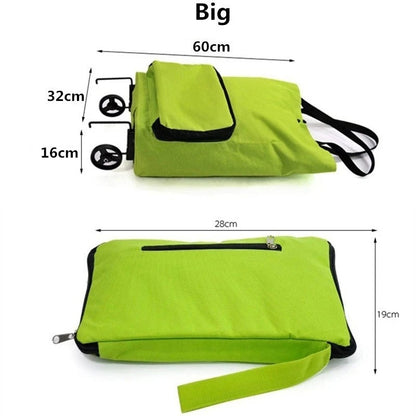Collapsible Cart Bag with Wheels Storage