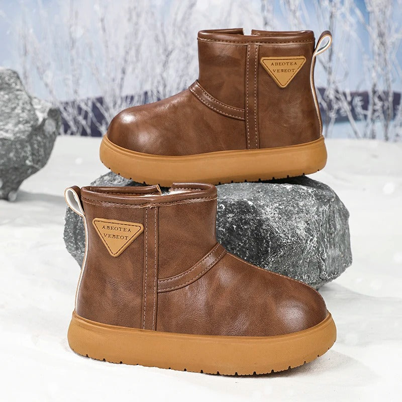 Warm Waterproof Kids Snow Boots with Easy Zip