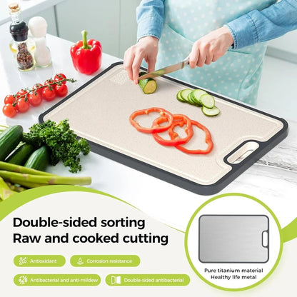 Durable Kitchen Cutting Board with Juice Tray