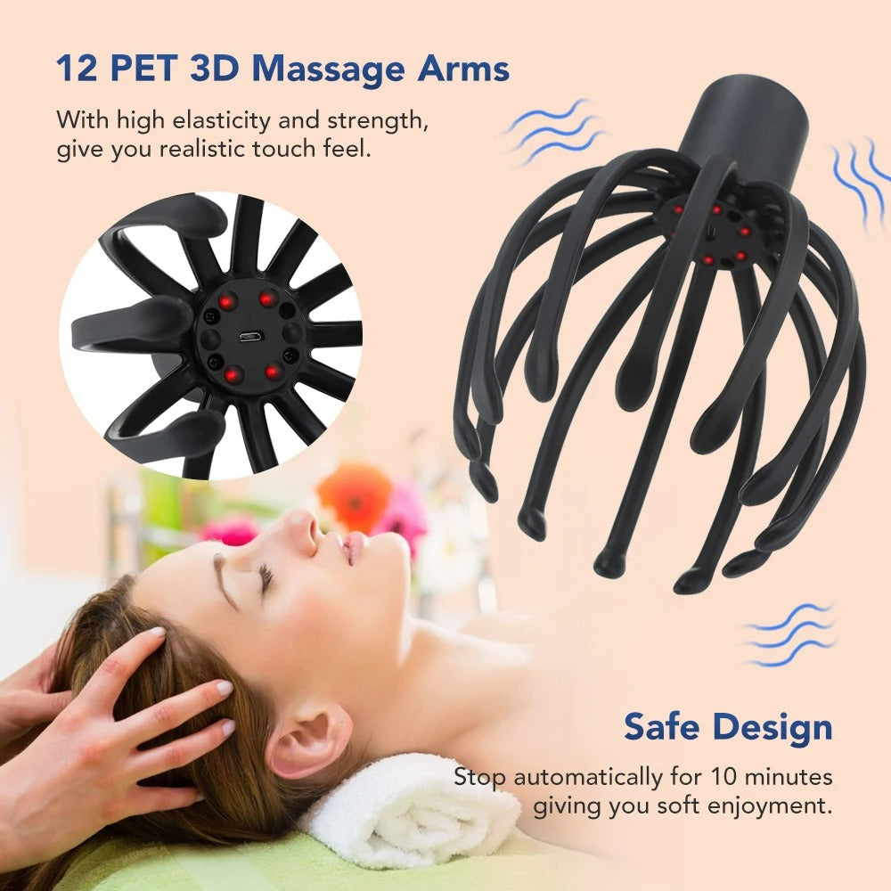 Portable Handheld Head Massager for Stress Relief