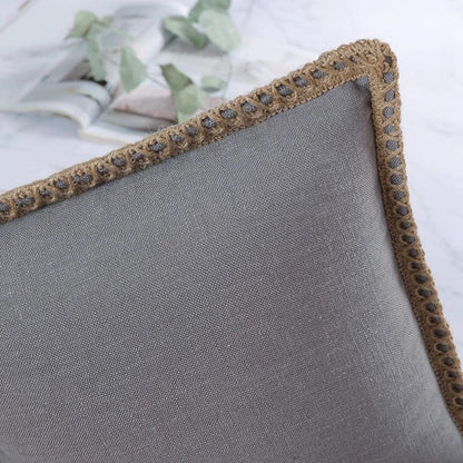 Holiday Red Gray Throw Pillow Cover Decorative Case