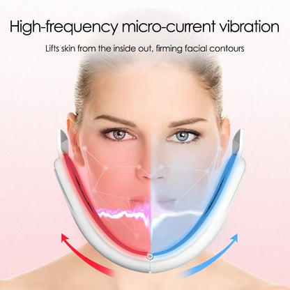 Sculpting LED Face Massager for Defined Jawline Contour