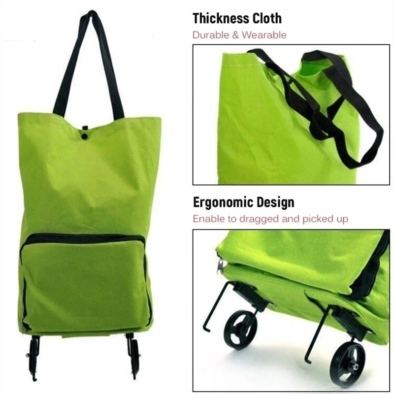Collapsible Cart Bag with Wheels Storage