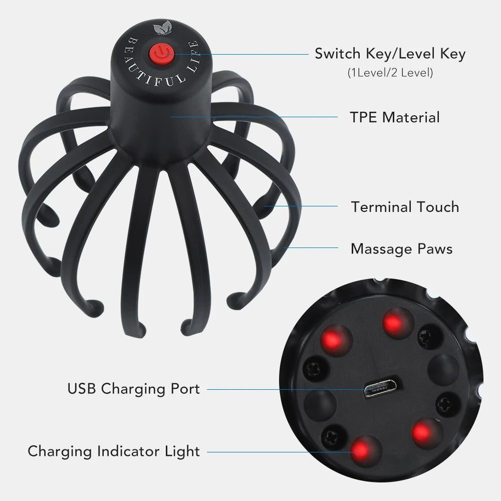 Portable Handheld Head Massager for Stress Relief