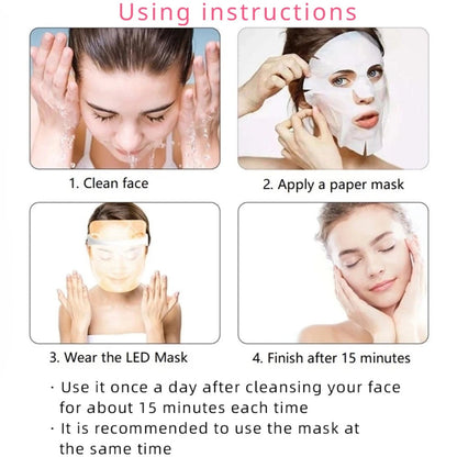 Relaxing Face LED Mask with 216 LED Lights