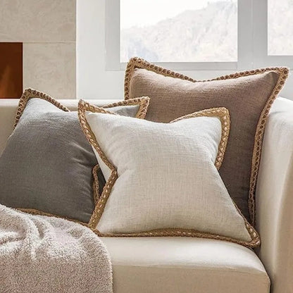 Holiday Red Gray Throw Pillow Cover Decorative Case - Halri