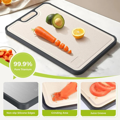 Durable Kitchen Cutting Board with Juice Tray