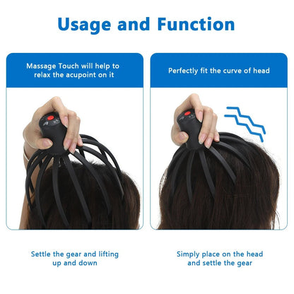 Portable Handheld Head Massager for Stress Relief