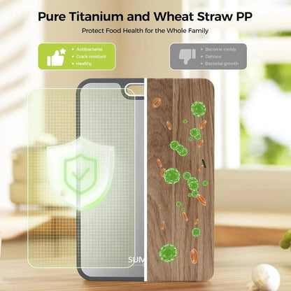 Durable Kitchen Cutting Board with Juice Tray