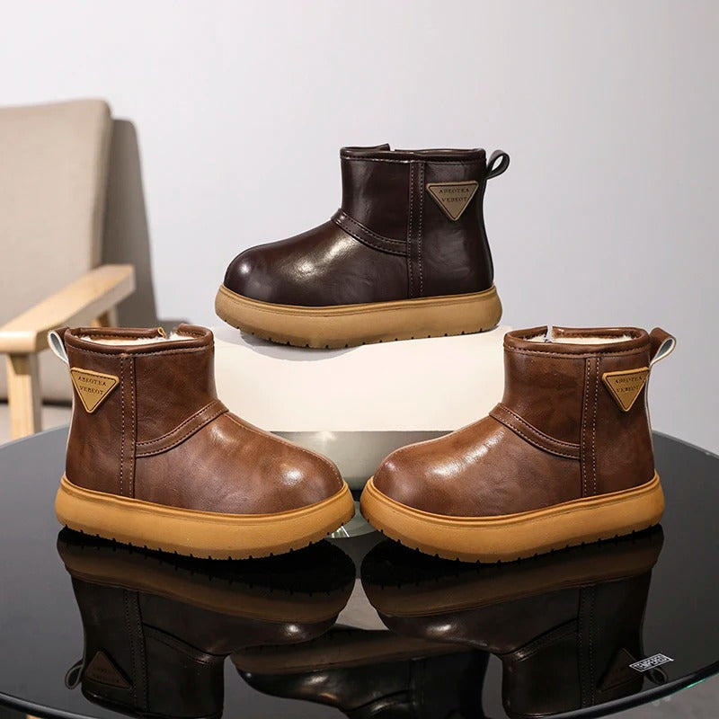 Warm Waterproof Kids Snow Boots with Easy Zip