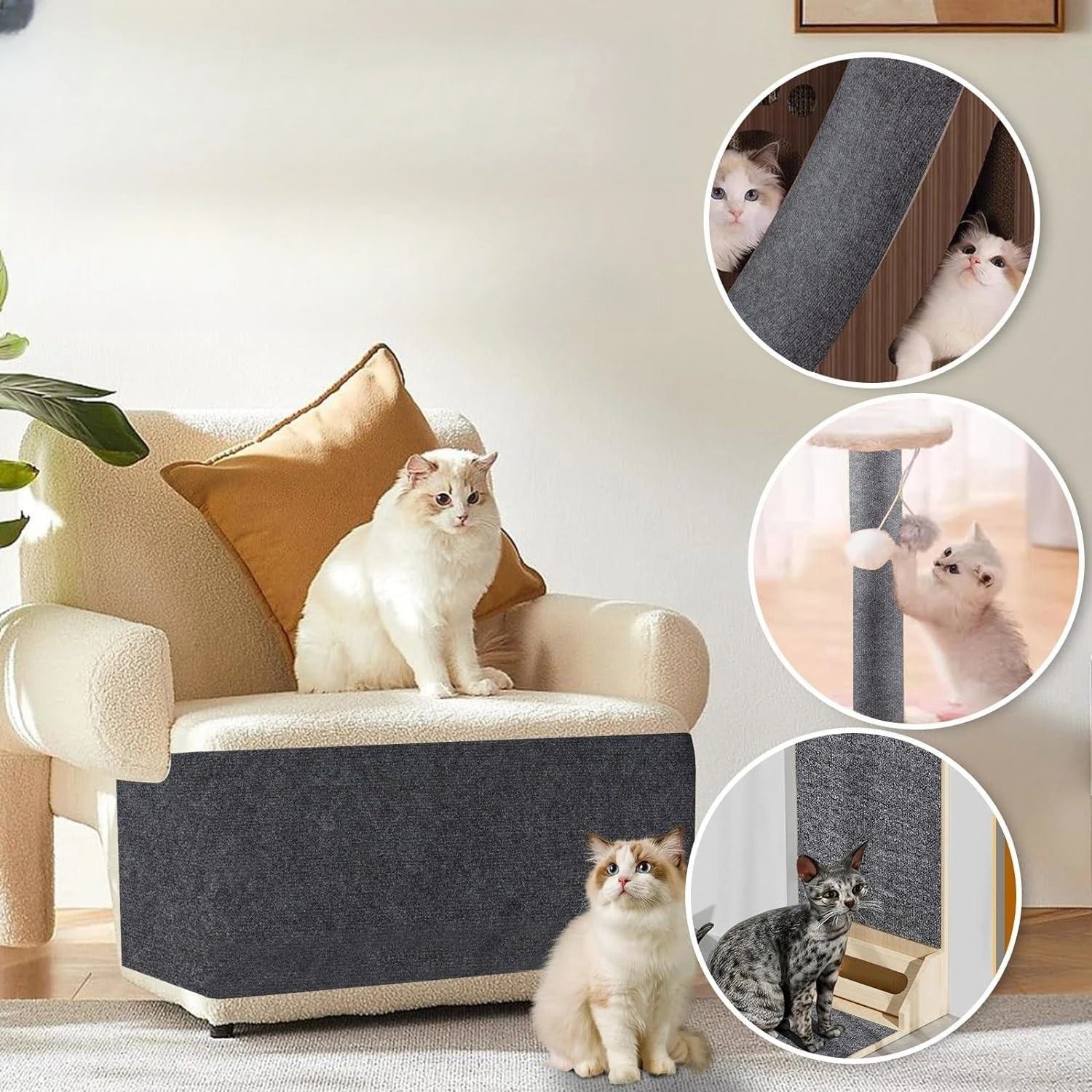 Durable Cat Scratcher Protector Boards Easy Fit - Halri