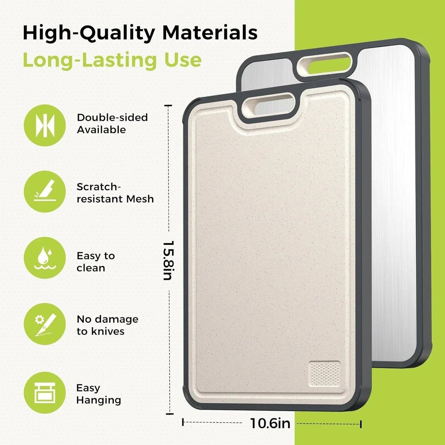 Durable Kitchen Cutting Board with Juice Tray