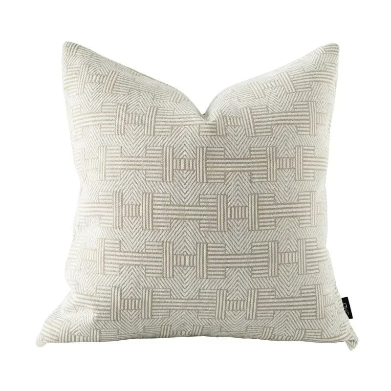 Plush Soft Reversible Geometric Cushion Cover