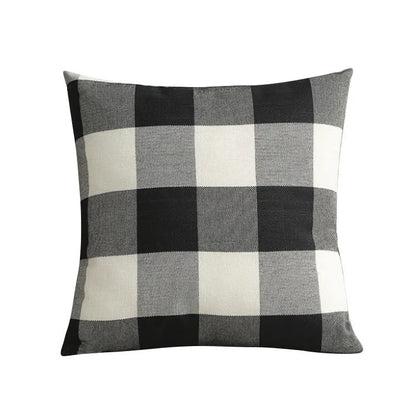Warm Plaid Cushion Cover in Rustic Home Style