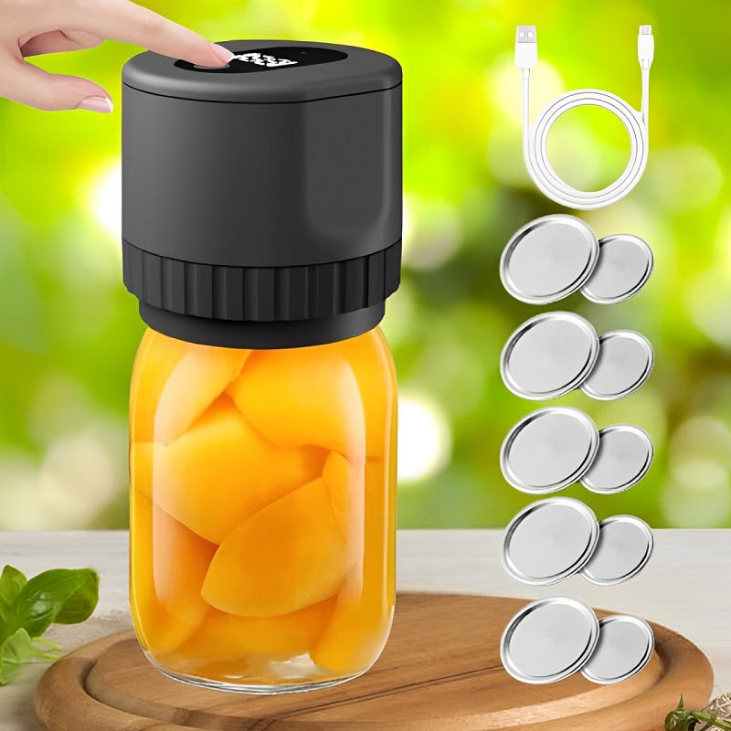 Automatic Mason Jar Air Sealer with Digital Display - Halri