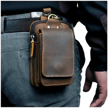 Premium Leather Men's Belt Bag - Halri