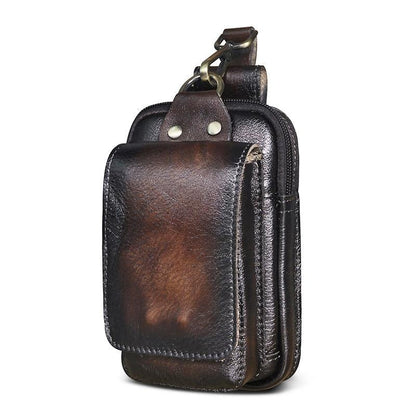 Premium Leather Men's Belt Bag