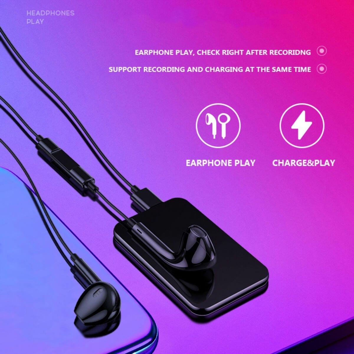 Compact Voice Activated Audio Recorder Thin Portable Spy Device