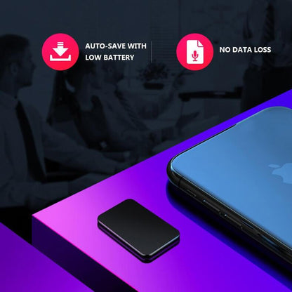 Compact Voice Activated Audio Recorder Thin Portable Spy Device