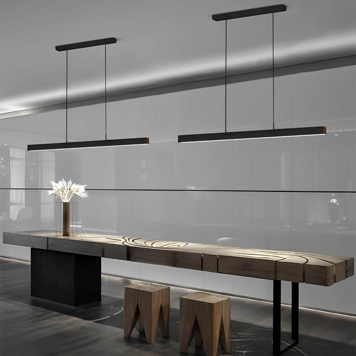 Sleek Contemporary LED Hanging Light Bar