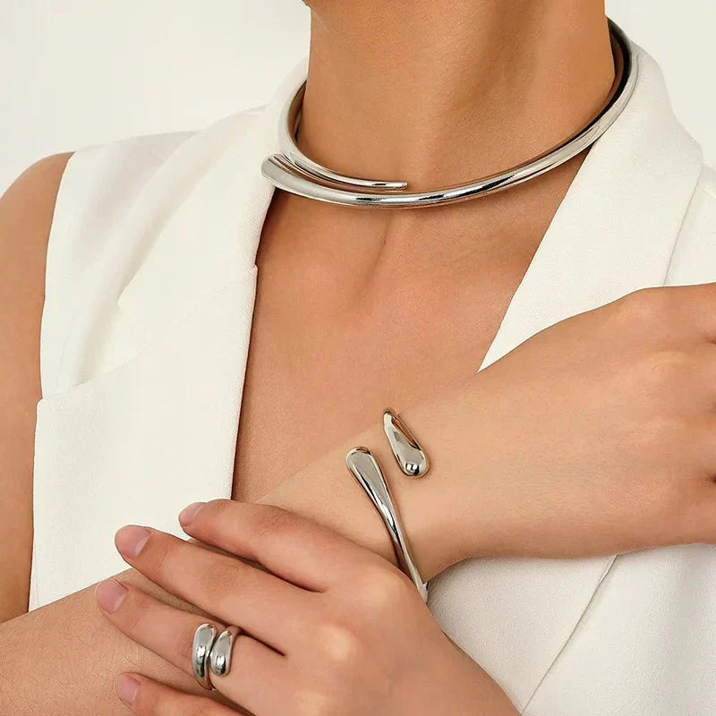 Trendy Wrap Multi Piece Jewelry Set Necklace Bracelet Ring