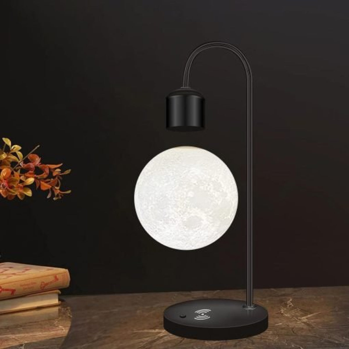 Floating Glow Moon Lamp – Wireless Phone Charging Light