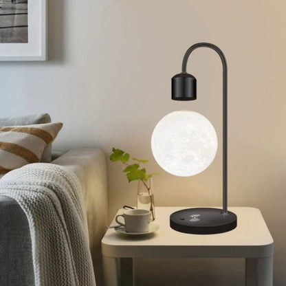 Floating Glow Moon Lamp – Wireless Phone Charging Light