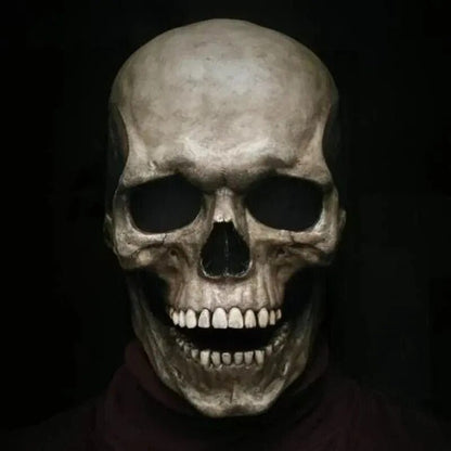 Realistic Skull Mask with Moving Jaw Halloween Costume