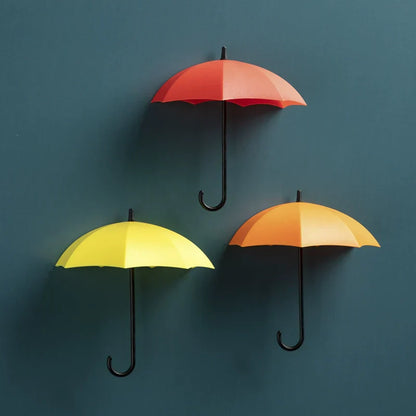 Adorable Umbrella Wall Mount - Drill-Free Key Holder
