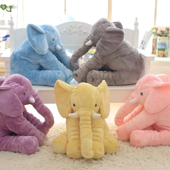 Soft Plush Baby Elephant Pillow