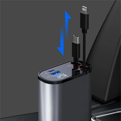 Compact 4 Port USB Car Charger