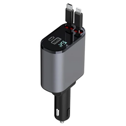 Compact 4 Port USB Car Charger