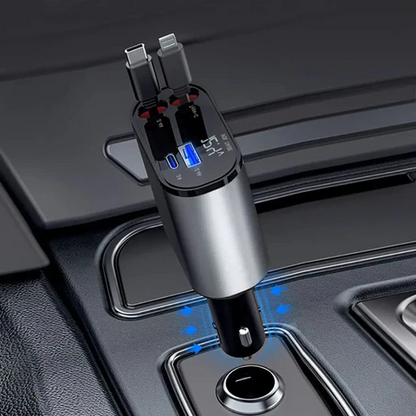Compact 4 Port USB Car Charger