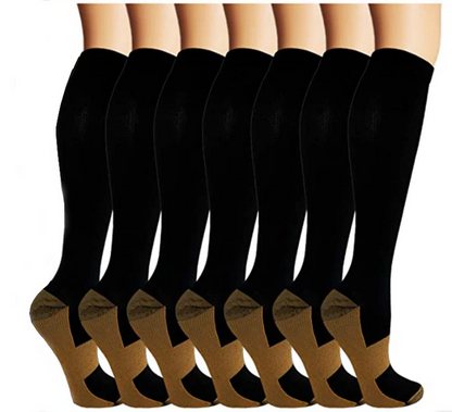 Athletic Support Socks 7 Pack for Men and Women - Halri