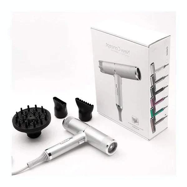 Fast Ionic Hair Dryer with Diffuser and Nozzles