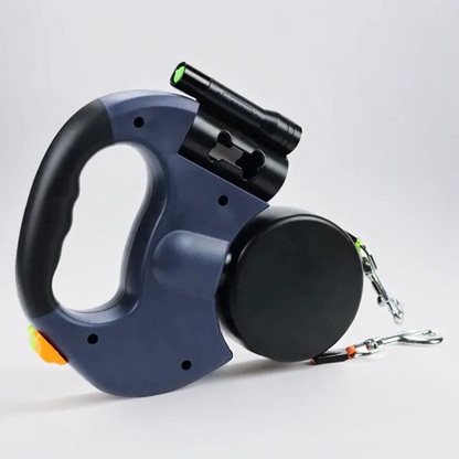 Adjustable Pet Leash with LED Light & Poop Bag Dispenser