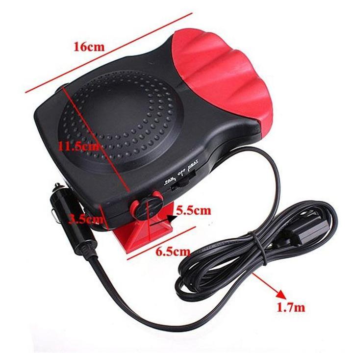 Compact Car Heater Fan with Defrost Function