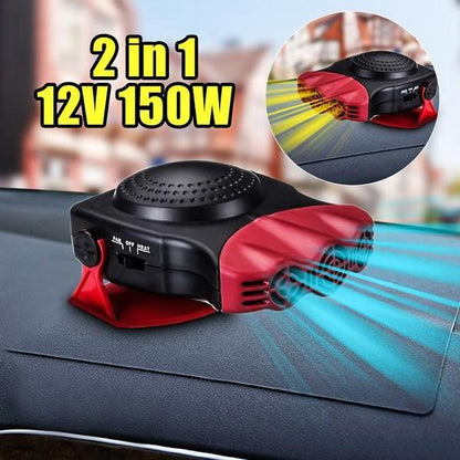Compact Car Heater Fan with Defrost Function