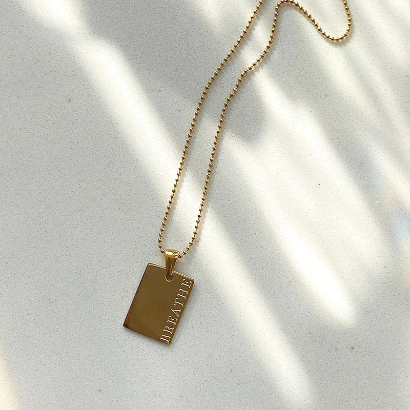 Inspirational Quote Engraved Pendant Necklaces - Halri