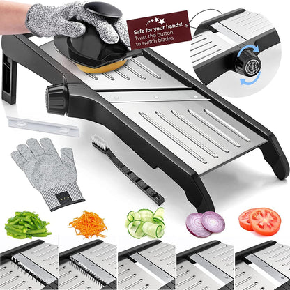 Professional Kitchen Food Slicer with Safety Gloves - Halri