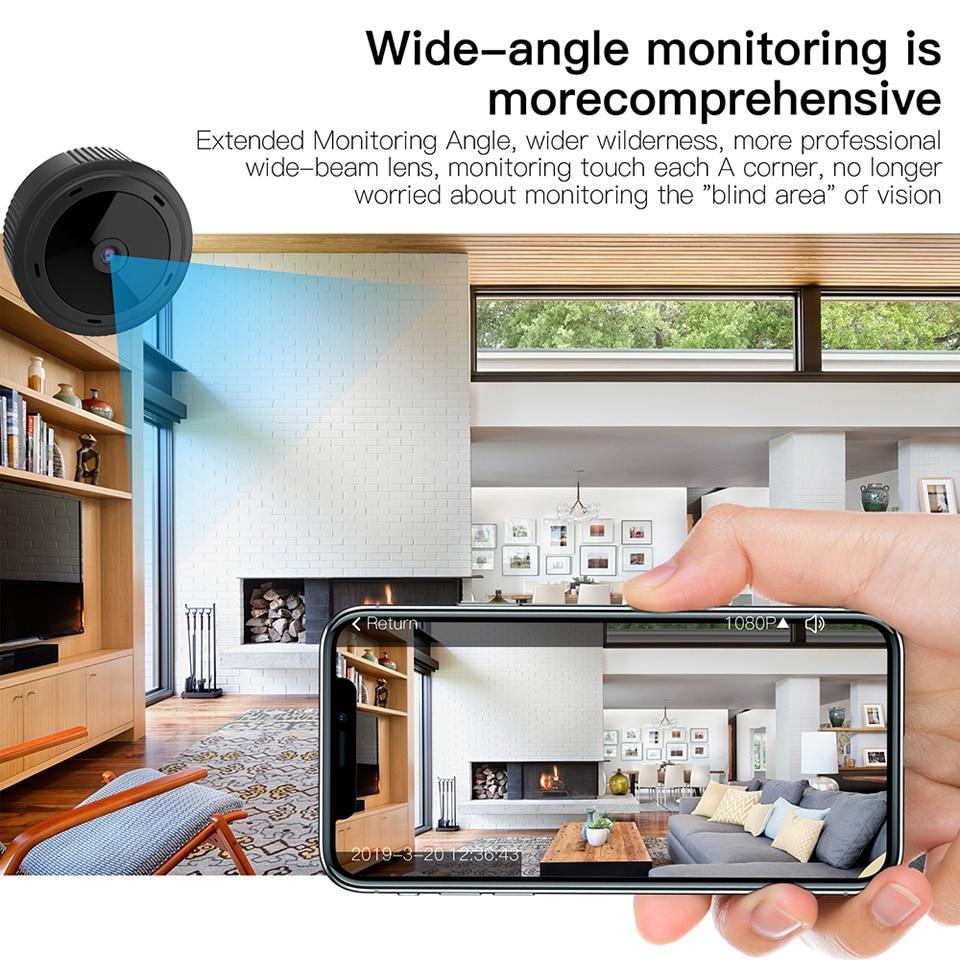Compact WiFi Home Security Camera 1080P HD Night Vision Baby Cam