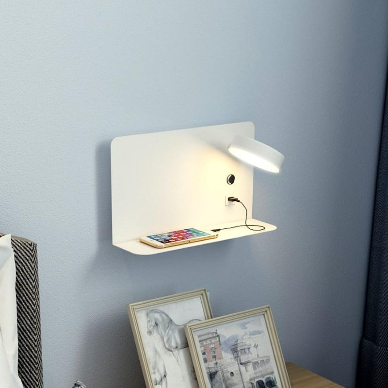 Bright Bedroom LED Wall Light with USB Port