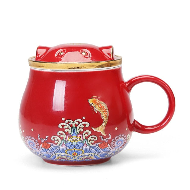 Traditional Asian Tea Steeper Mugs