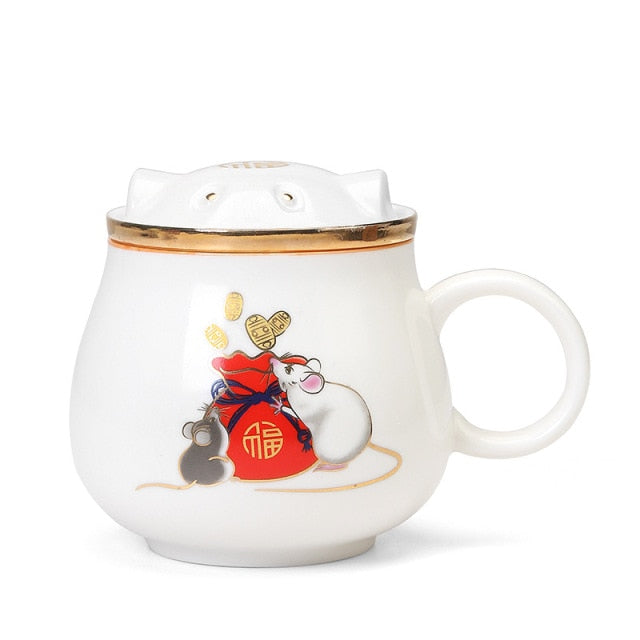 Traditional Asian Tea Steeper Mugs