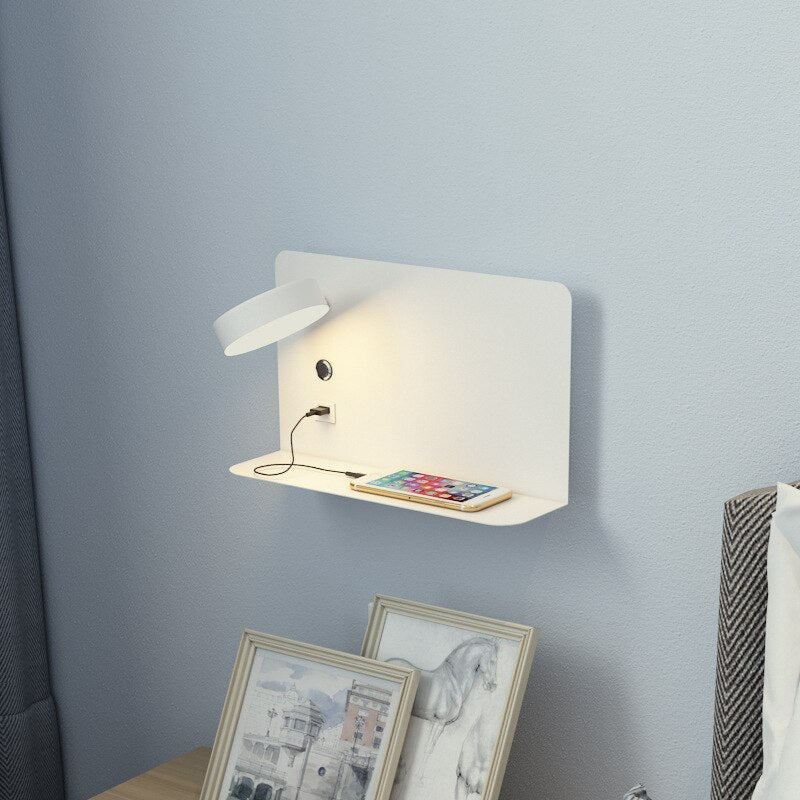 Bright Bedroom LED Wall Light with USB Port