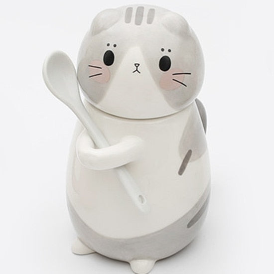 Adorable Kitty Ceramic Coffee Mug Set - Halri
