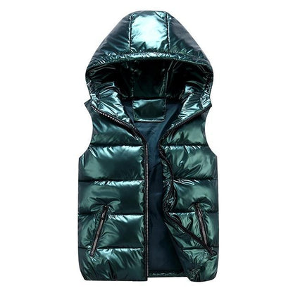 Warm Puffer Vest Zip Up Sleeveless Jacket
