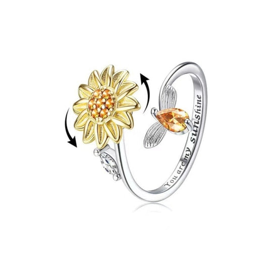 Beautiful Floral Spin Ring - Halri
